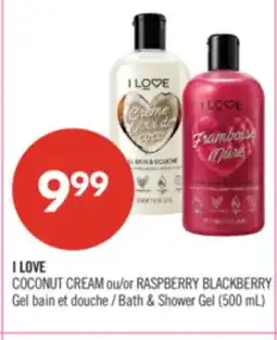 Pharmaprix 1 LOVE COCONUT CREAM or RASPBERRY BLACKBERRY Bath & Shower Gel offer