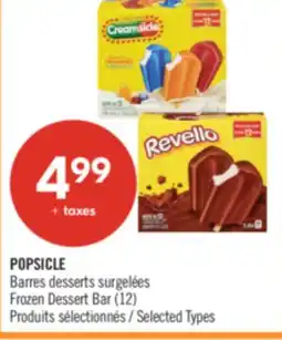 Pharmaprix POPSICLE Frozen Dessert Bar (12) offer