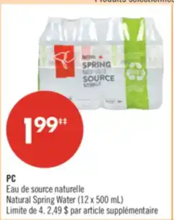 Pharmaprix PC Natural Spring Water offer
