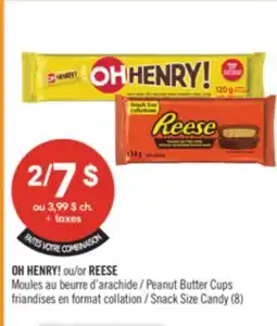 Pharmaprix OH HENRY! REESE Peanut Butter Cups Snack Size Candy (8) offer