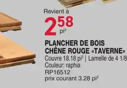 Matério PLANCHER DE BOIS CHÊNE ROUGE TAVERNE offer
