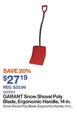 Patrick Morin Snow Shovel Poly Blade, Ergonomic Handle, 14 in offer