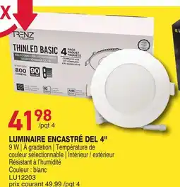 Matério LUMINAIRE ENCASTRÉ DEL 4 TRENZ LIGHTING offer
