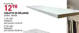Matério TABLETTE DE MÉLAMINE offer