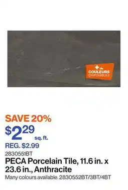 Patrick Morin PECA Porcelain Tile, 11.6 in. x 23.6 in., Anthracite offer