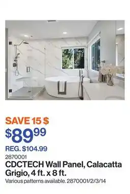 Patrick Morin Wall Panel, Calacatta Grigio, 4 ft. x 8 ft offer