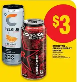No Frills Rockstar or celsius energy drinks offer