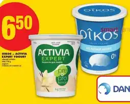 No Frills Oikos or activia expert yogurt offer