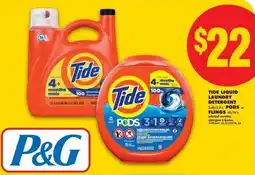 No Frills Tide liquid laundry detergent, pods or flings offer