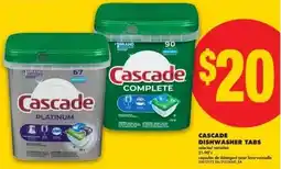 No Frills Cascade dishwasher tabs offer