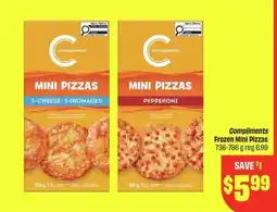 FreshCo Compliments Frozen Mini Pizzas offer