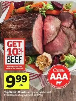 IGA Top Sirloin Roasts offer