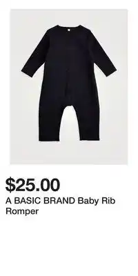 Holt Renfrew A BASIC BRAND Baby Rib Romper offer