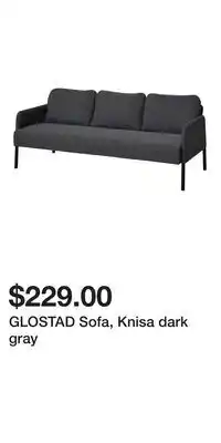 IKEA GLOSTAD Sofa, Knisa dark gray offer
