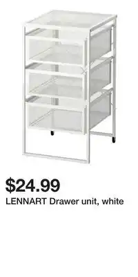 IKEA LENNART Drawer unit, white offer