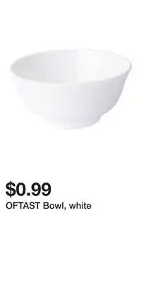 IKEA OFTAST Bowl, white offer