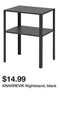IKEA KNARREVIK Nightstand, black offer