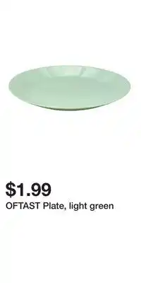 IKEA OFTAST Plate, light green offer