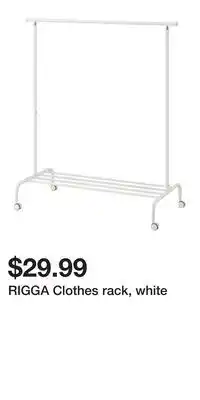 IKEA RIGGA Clothes rack, white offer