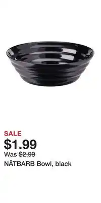 IKEA NÄTBARB Bowl, black offer
