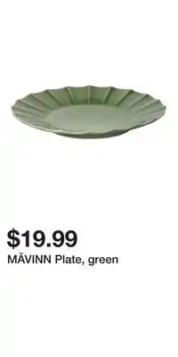 IKEA MÄVINN Plate, green offer