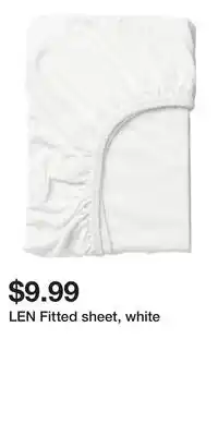 IKEA LEN Fitted sheet, white offer