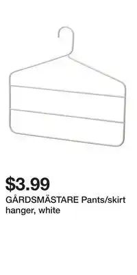IKEA GÅRDSMÄSTARE Pants/skirt hanger, white offer