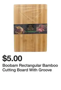 Dollarama Boobam Rectangular Bamboo Cutting Board With Groove offer