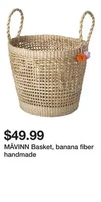 IKEA MÄVINN Basket, banana fiber handmade offer