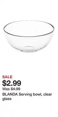 IKEA BLANDA Serving bowl, clear glass offer