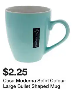 Dollarama Casa Moderna Solid Colour Large Bullet Shaped Mug offer