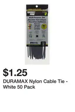 Dollarama DURAMAX Nylon Cable Tie - White offer