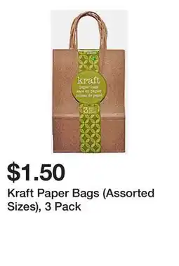 Dollarama Kraft Paper Bags (Assorted Sizes) offer