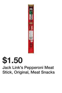 Dollarama Jack Link's Pepperoni Meat Stick, Original, Meat Snacks offer