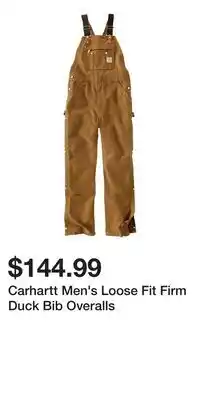 Mark's Carhartt Men's Loose Fit Firm Duck Bib Overalls offer