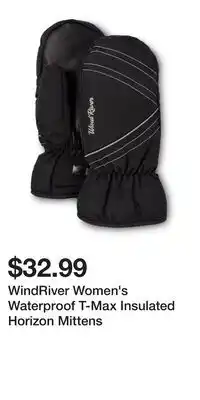 Mark's WindRiver Women's Waterproof T-Max Insulated Horizon Mittens offer