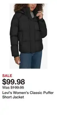 Mark's Levi's Women's Classic Puffer Short Jacket offer