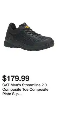 Mark's CAT Men's Streamline 2.0 Composite Toe Composite Plate Slip Resistant Athletic Safety Shoes offer