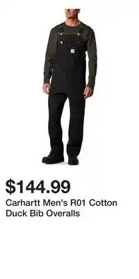 Mark's Carhartt Men's R01 Cotton Duck Bib Overalls offer