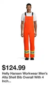 Mark's Helly Hansen Workwear Men's Alta Shell Bib Overall With 4 Inch Reflective Tape offer
