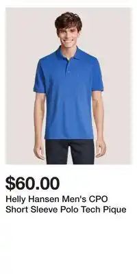 Mark's Helly Hansen Men's CPO Short Sleeve Polo Tech Pique offer