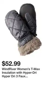 Mark's WindRiver Women's T-Max Insulation with Hyper-Dri Hyper Dri 3 Faux Fur Cuff Mittens offer