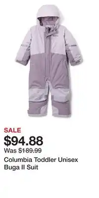 Mark's Columbia Toddler Unisex Buga II Suit offer