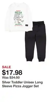 Mark's Silver Toddler Unisex Long Sleeve Pizza Jogger Set offer