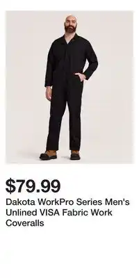 Mark's Dakota WorkPro Series Men's Unlined VISA Fabric Work Coveralls offer