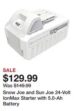 TSC Stores Snow Joe and Sun Joe 24-Volt IonMax Starter with 5.0-Ah Battery offer