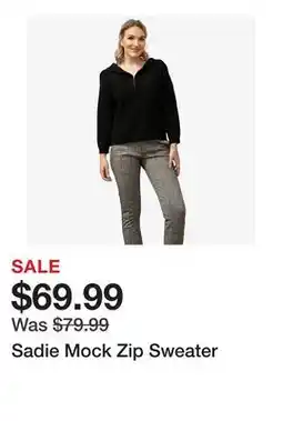 TSC Stores Sadie Mock Zip Sweater offer