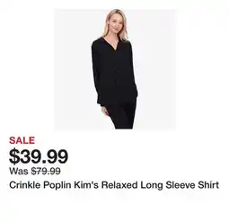 TSC Stores Crinkle Poplin Kim's Relaxed Long Sleeve Shirt offer