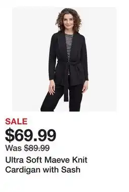 TSC Stores Ultra Soft Maeve Knit Cardigan with Sash offer