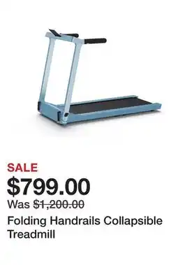 TSC Stores Folding Handrails Collapsible Treadmill offer